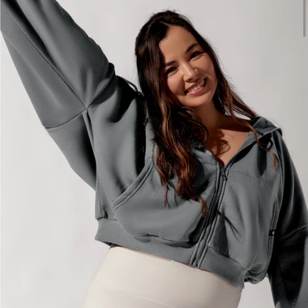 New POPFLEX Active Cloud Hoodie - S/M - Smoke